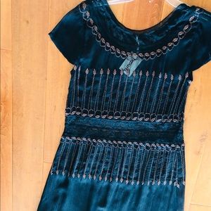 Free people black and brown midi naked dress